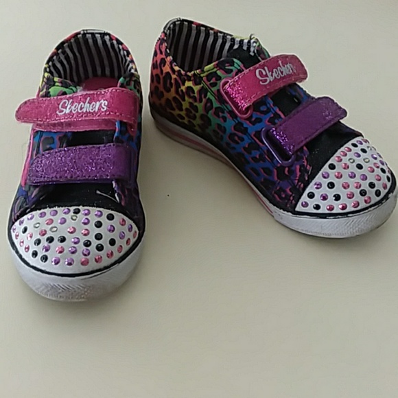 skechers twinkle toes leopard print